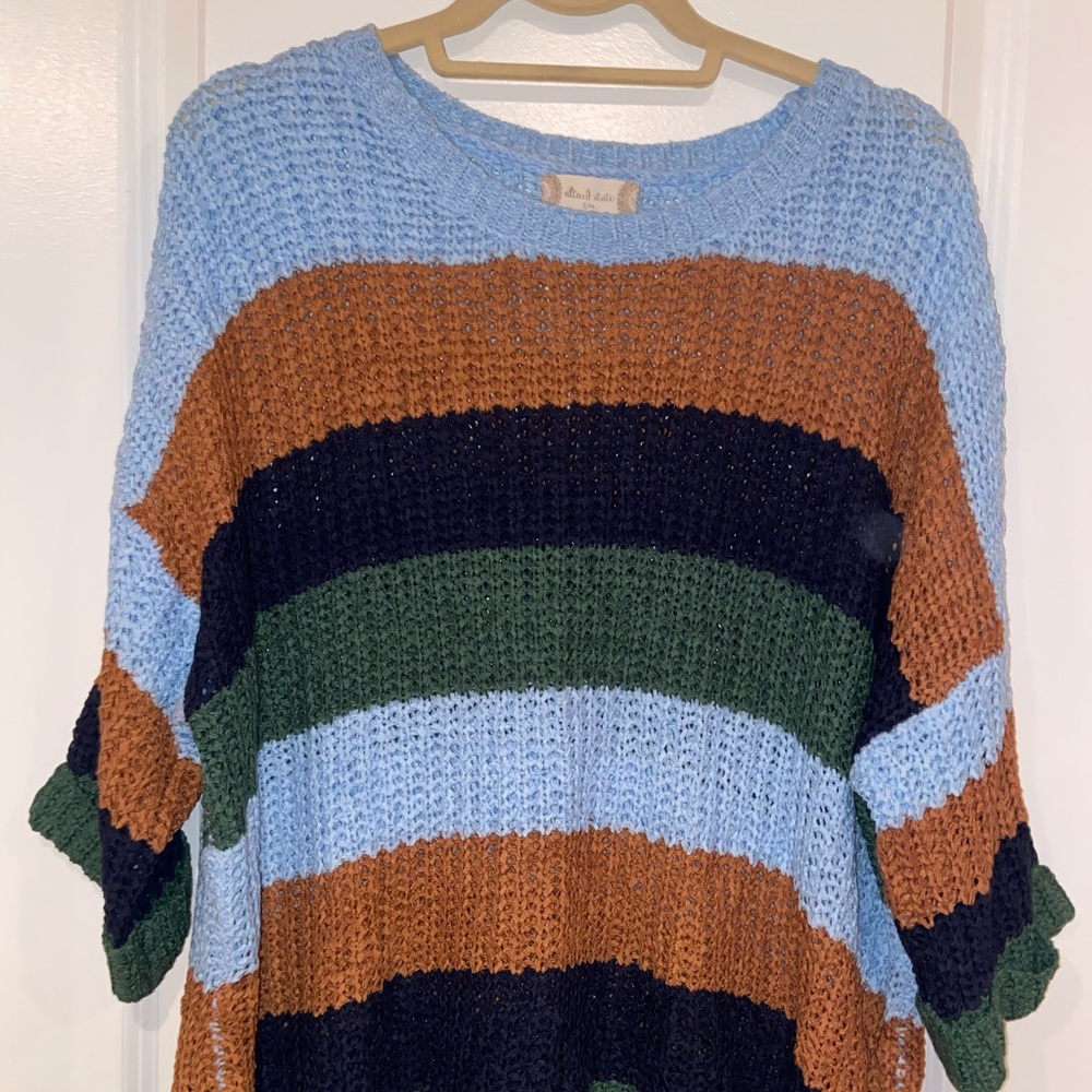 Altar’d State Stripped Crew Neck Stripped Sweater size S/M